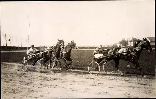Foto Ak Daglfing München Bayern, Trabrennbahn, Rennen Juni 1921