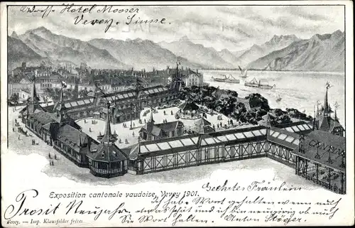 Ak Vevey Kanton Waadt, Exposition cantonale vaudoise 1901