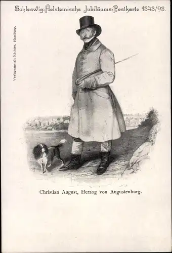 Künstler Ak Schleswig Holstein, Christian August, Herzog von Augustenburg