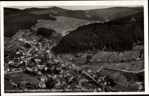 Ak Kleinschmalkalden Floh Seligenthal Thüringen, Blick auf den Ort, Fliegeraufnahme