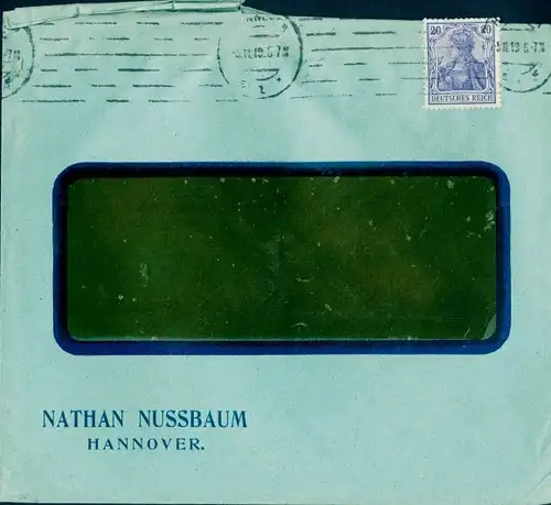 Judaika Ak Hannover in Niedersachsen, Briefumschlag, Nathan Nussbaum