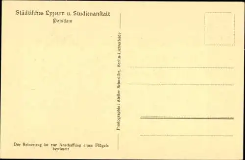 Ak Potsdam in Brandenburg, Städtisches Lyzeum und Studienanstalt, Innenansicht