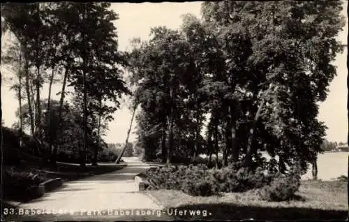 Foto Ak Babelsberg Potsdam in Brandenburg, Park Babelsberg, Uferweg