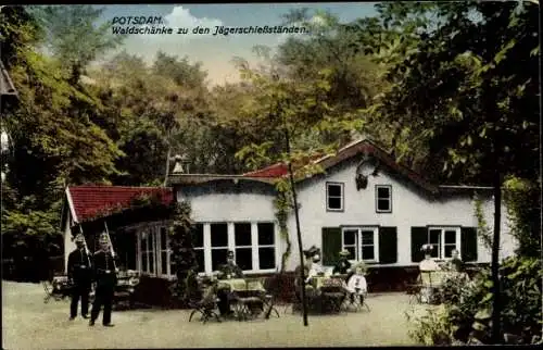 Ak Potsdam in Brandenburg, Waldschänke zu den Jägerschießständen