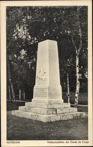 Ak Potsdam in Brandenburg, Heldendenkstein der Garde du Corps