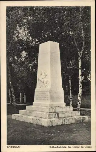 Ak Potsdam in Brandenburg, Heldendenkstein der Garde du Corps