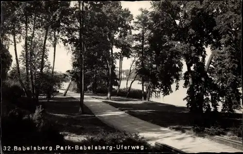 Foto Ak Babelsberg Potsdam in Brandenburg, Park Babelsberg, Uferweg