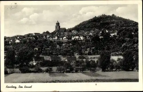 Ak Homberg an der Efze Hessen, Blick auf den Ort, Kirche, Berg