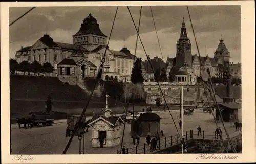 Ak Szczecin Stettin Pommern, Hakenterrasse