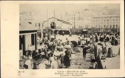 Ak Lisboa Lissabon Portugal, Fischmarkt