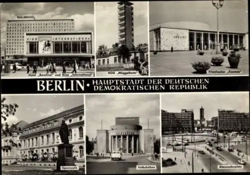 Ak Berlin, Hotel Berolina, Kino International, HOG Müggelturm, Filmtheater Kosmos, Operncafe