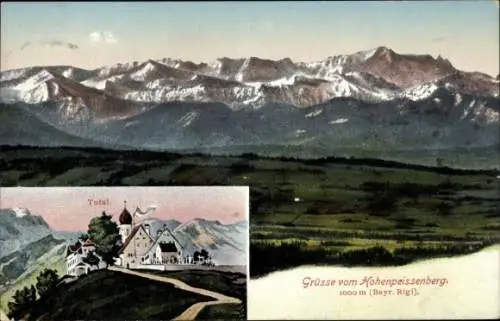 Ak Hohenpeißenberg Peißenberg Oberbayern, Panorama, Ortsansicht