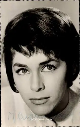 Ak Schauspielerin Marianne Koch, Portrait, Autogramm