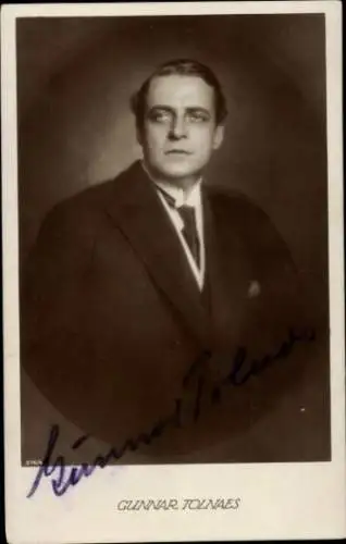 Ak Schauspieler Gunnar Tolnaes, Portrait, Autogramm