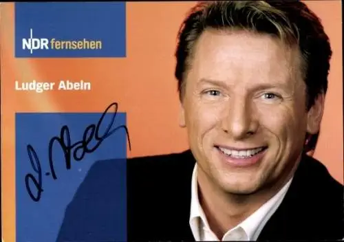 Ak Schauspieler Ludger Abeln, Portrait, Autogramm, NDR Fernsehen, Aktuelle Schaubude