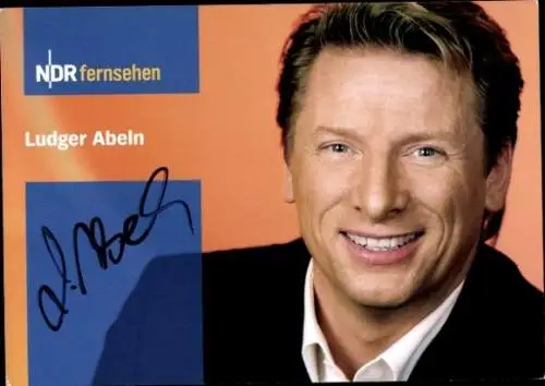 Ak Schauspieler Ludger Abeln, Portrait, Autogramm, NDR Fernsehen, Aktuelle Schaubude