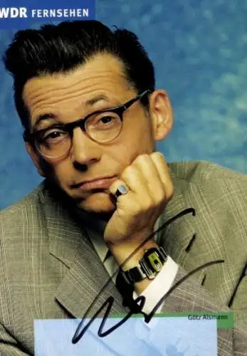 Ak Schauspieler Götz Alsmann, Portrait, Zimmer frei!, Autogramm