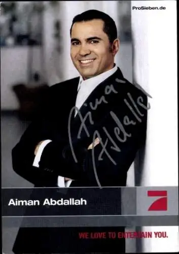 Ak Schauspieler Aiman Abdallah, Portrait, Autogramm