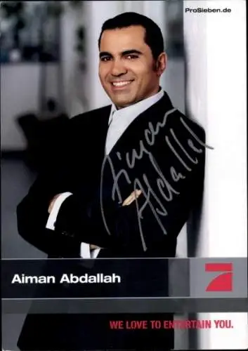 Ak Schauspieler Aiman Abdallah, Portrait, Autogramm