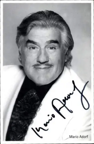 Ak Schauspieler Mario Adorf, Portrait, Autogramm