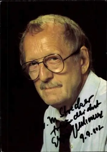 Ak Schauspieler Erwin Geschonneck, Schauspielerensemble des Fernsehen der DDR, Portrait, Autogramm