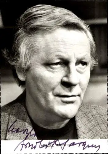 Ak Schauspieler Arnold Marquis, Synchronsprecher John Wayne, Portrait, Autogramm