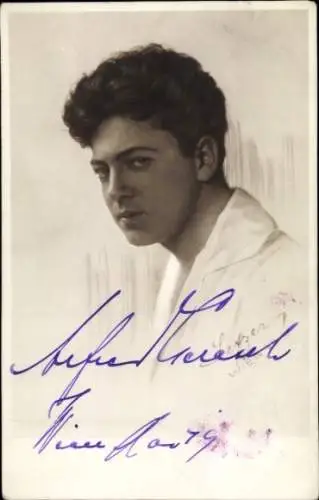 Ak Schauspieler Alfred Gerasch, Portrait, Autogramm