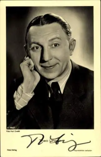 Ak Schauspieler Theo Lingen, Portrait, Autogramm