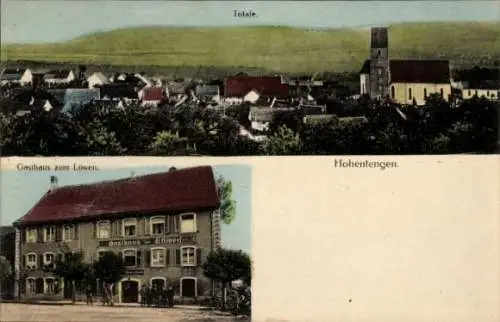 Ak Hohentengen am Hochrhein, Gesamtansicht, Gasthaus zum Löwen