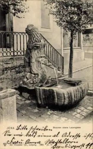 Ak Jena in Thüringen, Brunnen obere Lauengasse