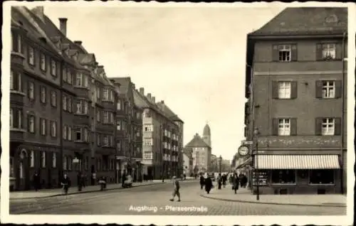 Ak Augsburg in Schwaben, Pferseerstraße, Uhrengeschäft Meyer