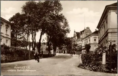 Ak Auerbach im Vogtland, Untere Bahnhofstraße