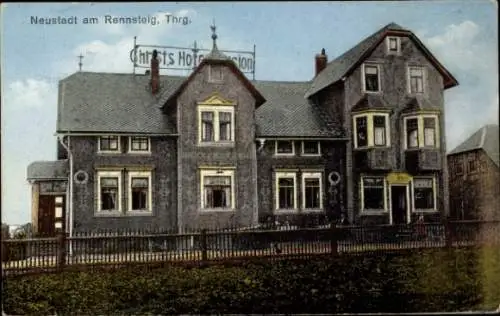 Ak Neustadt am Rennsteig Großbreitenbach in Thüringen, Christs Hotel