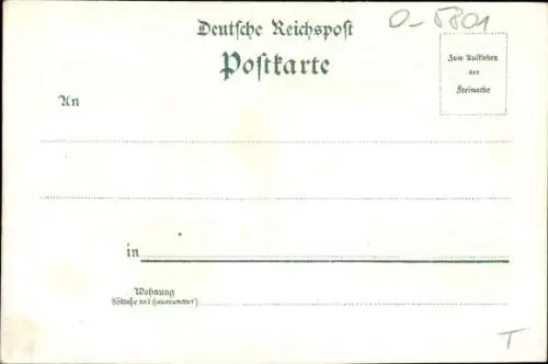 Litho Winterstein Waltershausen in Thüringen, Gasthaus zum Adler, Treppenstein, Kilianstein