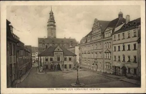 Ak Gera in Thüringen, Kornmarkt, Rathaus