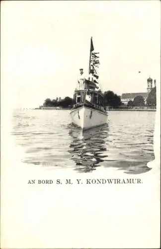 Ak Deutsches Kriegsschiff, SMY Kondwiramur, Kaiserliche Yacht