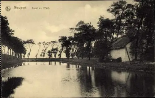 Ak Nieuwpoort Westflandern, Canal de l'Yser