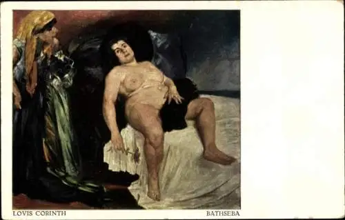 Künstler Ak Corinth, L., Bathseba, Nackte Frau, Bett