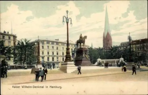 Ak Hamburg Mitte Neustadt, Kaiser Wilhelm Denkmal