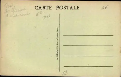 Ak Rieux Oise, Innenraum der Kirche, 9. und 12. Jahrhundert (als historisches Denkmal eingestuft)