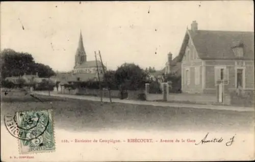 Ak Ribécourt Dreslincourt Oise, Avenue de la Gare, Kirche