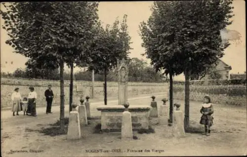 Ak Nogent sur Oise, Fontaine des Vierges