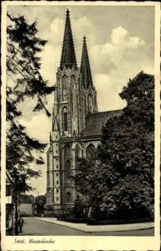 Ak Soest in Westfalen, Wiesenkirche, Außenansicht