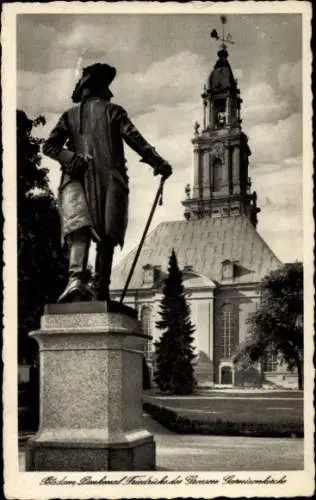Ak Potsdam, Denkmal Friedrich des Großen, Garnisonskirche