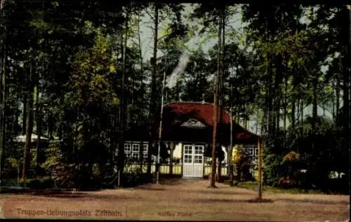 Ak Zeithain in Sachsen, Truppenübungsplatz, Kaffee Finke