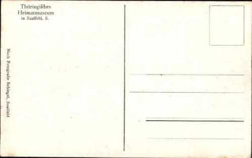 Ak Saalfeld an der Saale Thüringen, Thüringisches Heimatmuseum, Die Bauernstube