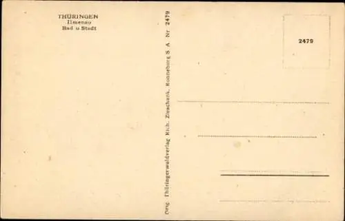 Ak Ilmenau in Thüringen, Wohnhäuser, Kirche, Wald, Landschaftsansicht