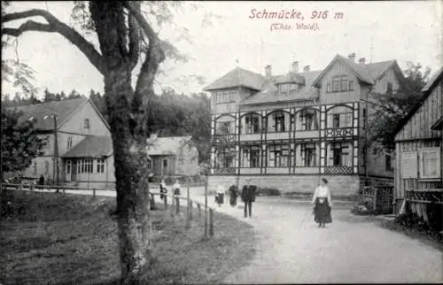 Ak Gehlberg in Thüringen, Schmücke, Fachwerkhaus
