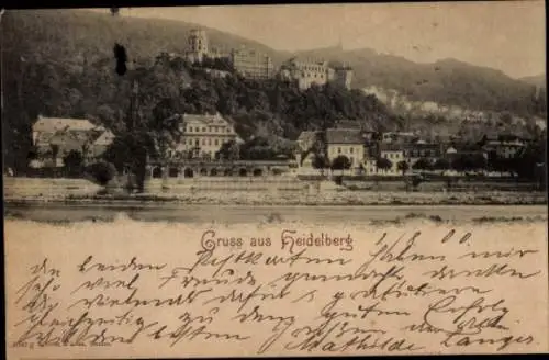 Ak Heidelberg am Neckar, Ortsansicht, Schloss