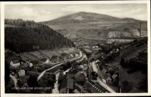 Ak Rübeland Oberharz am Brocken, Blick vom Hohekleef, Panorama